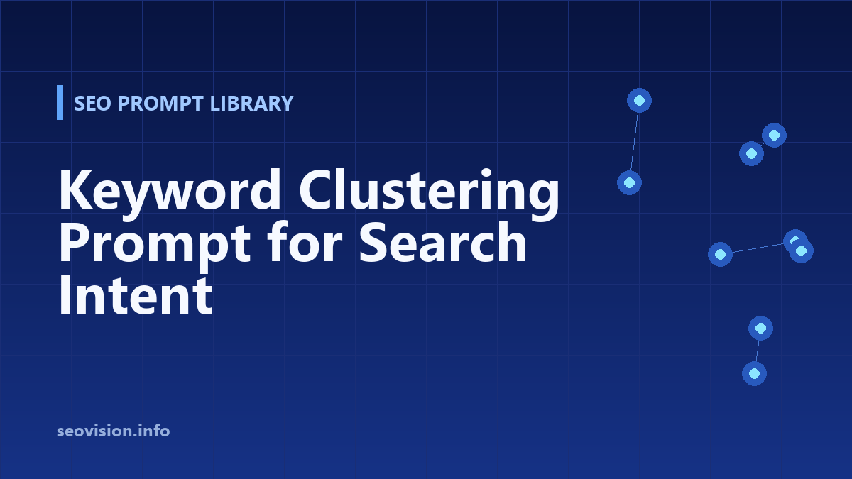Abstract illustration for Keyword Clustering Prompt: Group Keywords by Search Intent